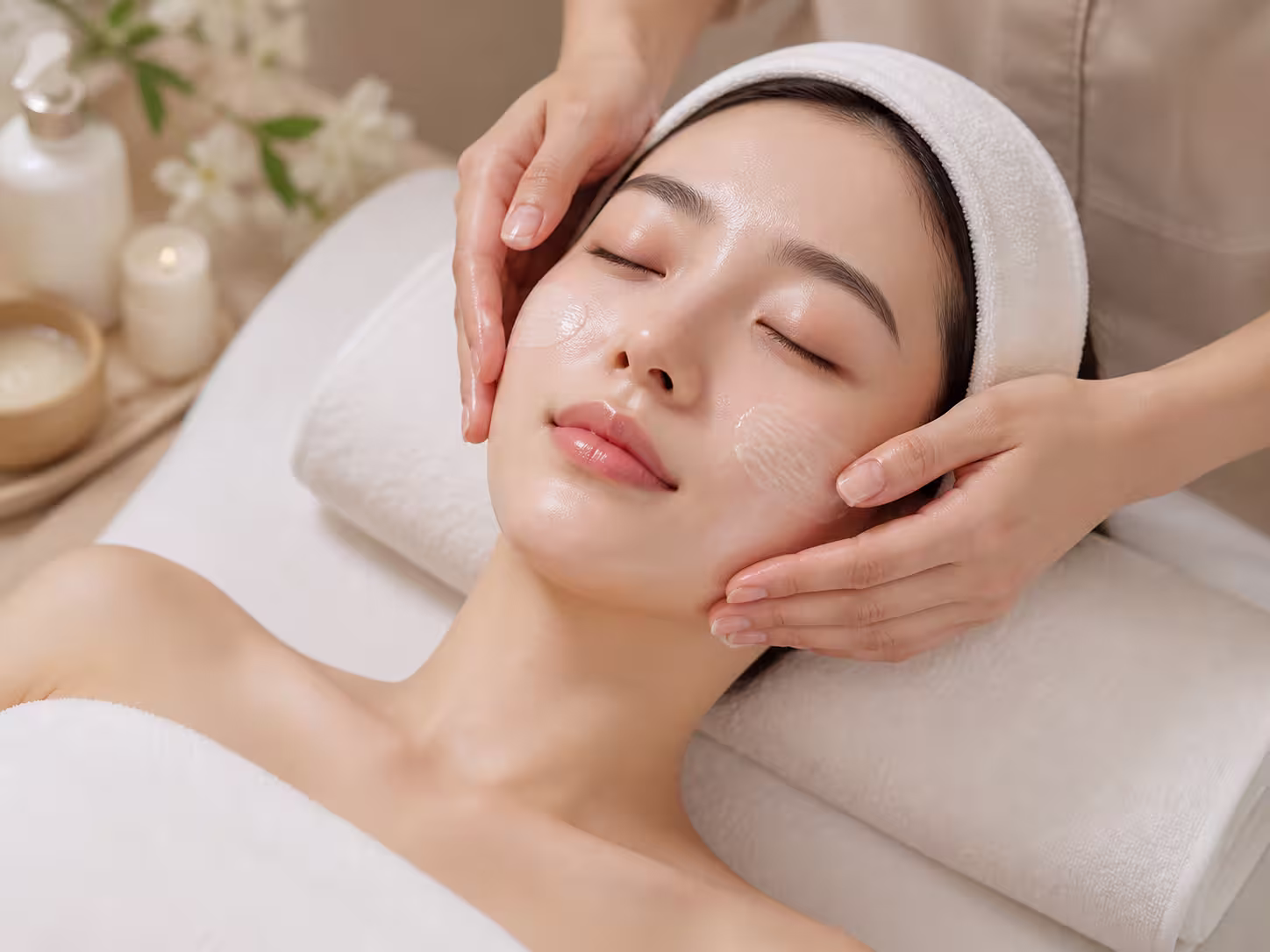 Korean skincare facial treatment